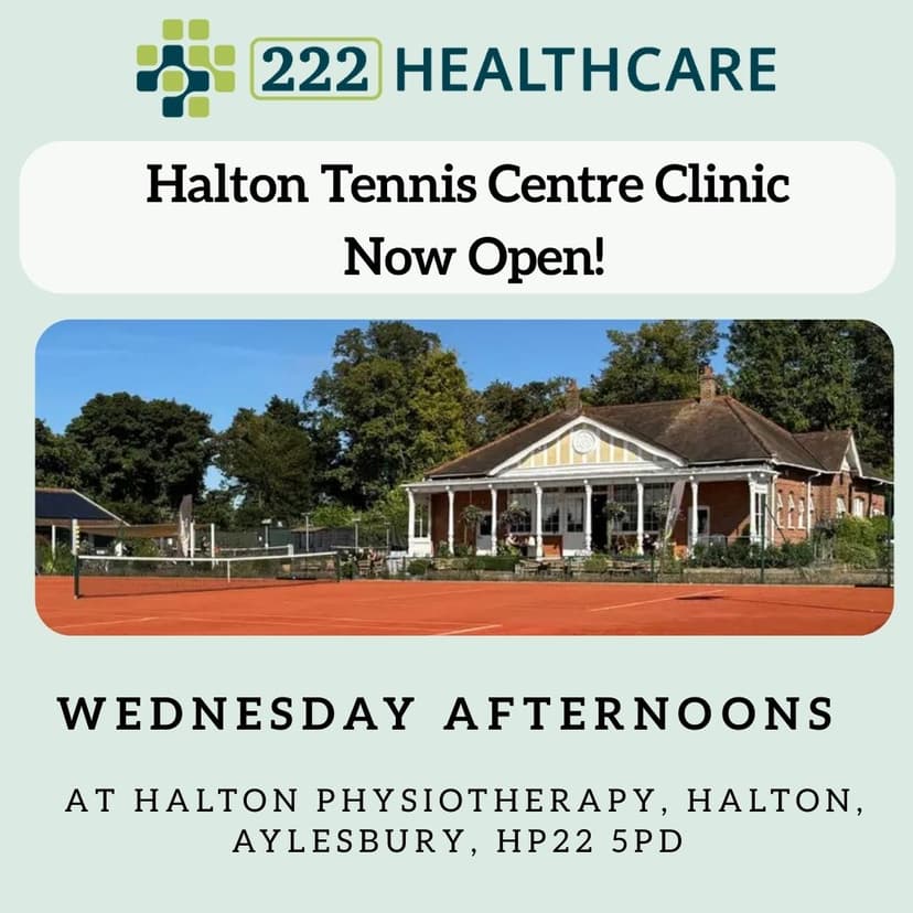 222 Healthcare | Mid Bucks Expansion - Wednesday Clinic at Halton Tennis Centre